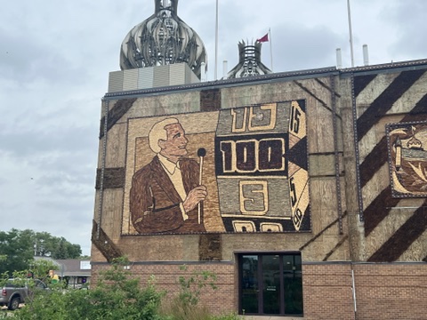 Bob Barker corn mural at The Corn Palace in Mitchell, South Dakota