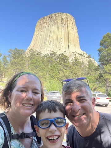 Selfie in front of Devil's Tower, Wyoming